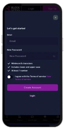 BlockSpins casino login