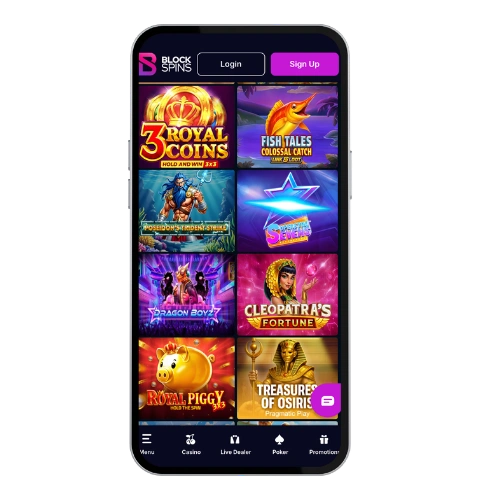 BlockSpins casino anwendung